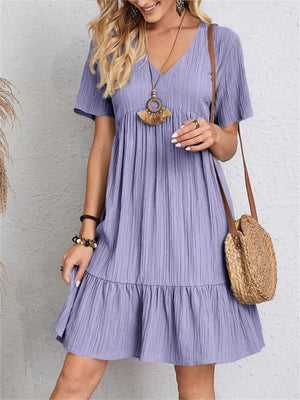 Drea | Retro lockeres Sommerkleid mit V-Ausschnitt-Becker Boutique