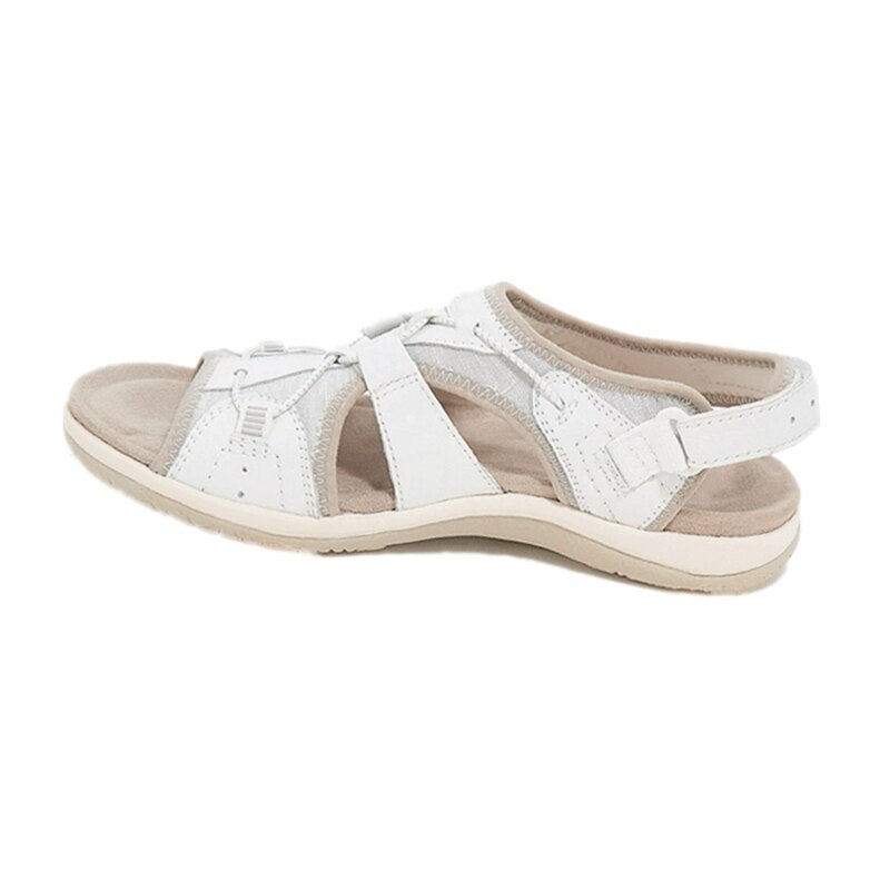Easywalk | Orthopädische Sommersandalen mit Fußgewölbestütze-Weiß-35-Becker Boutique