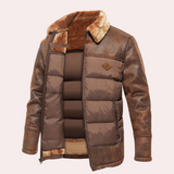 Men's quilted jacket | With soft collar | Winter