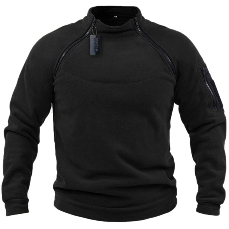 Eero | Taktischer Fleecepullover mit geheimen Innentaschen-Schwarz-S-Becker Boutique