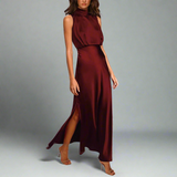 Elbertha | Elegante Seidenkleid für Frauen-Rot-S-Becker Boutique