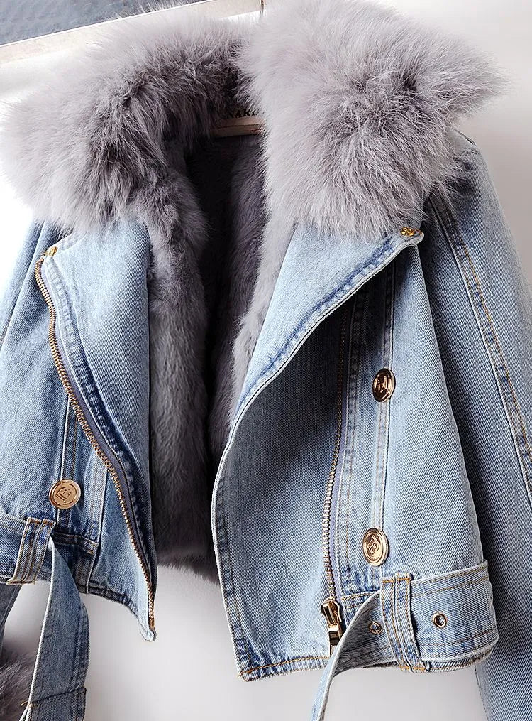 Eliza | Elegance Denim & Pelz Jacke-Becker Boutique