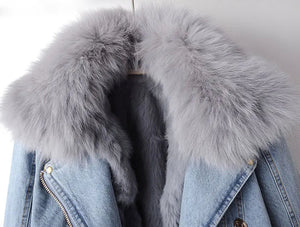 Eliza | Elegance Denim & Pelz Jacke-Becker Boutique