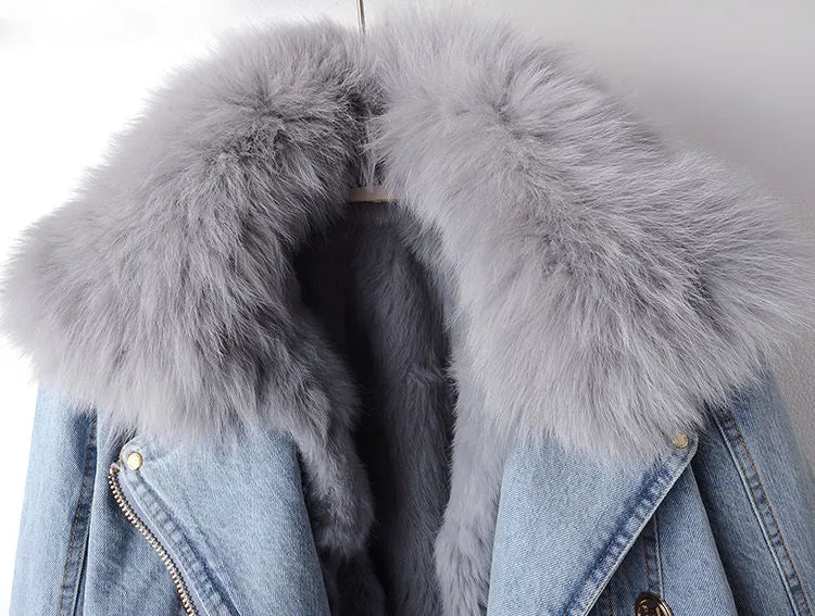 Eliza | Elegance Denim & Pelz Jacke-Becker Boutique