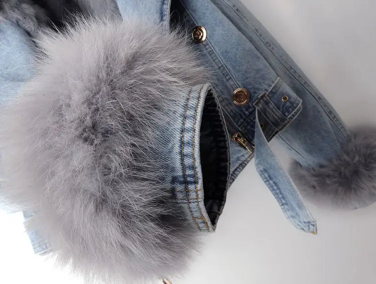 Eliza | Elegance Denim & Pelz Jacke-Becker Boutique