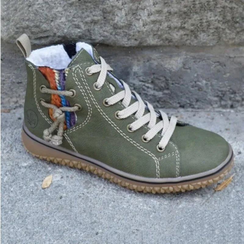 Elvera | Zeitlose Vintage-Stiefel aus Leder-Grün-35-Becker Boutique