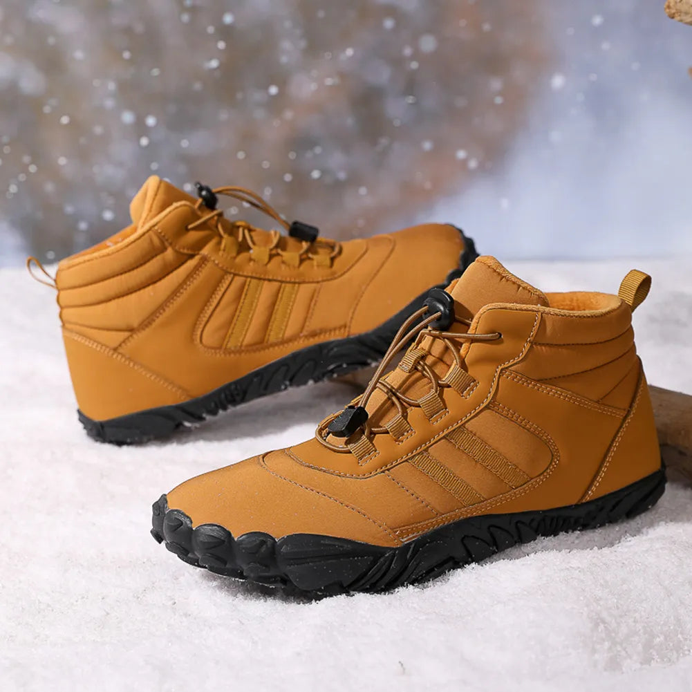 Elvia | Wasser- und winddichte Outdoor-Barfußstiefel mit Kordelzugverschluss-Braun-36-Becker Boutique
