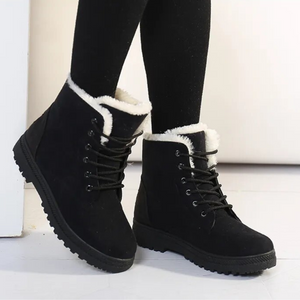 Elza | Rutschfeste Stiefel mit Fleecefutter und Schnürsenkeln-Becker Boutique