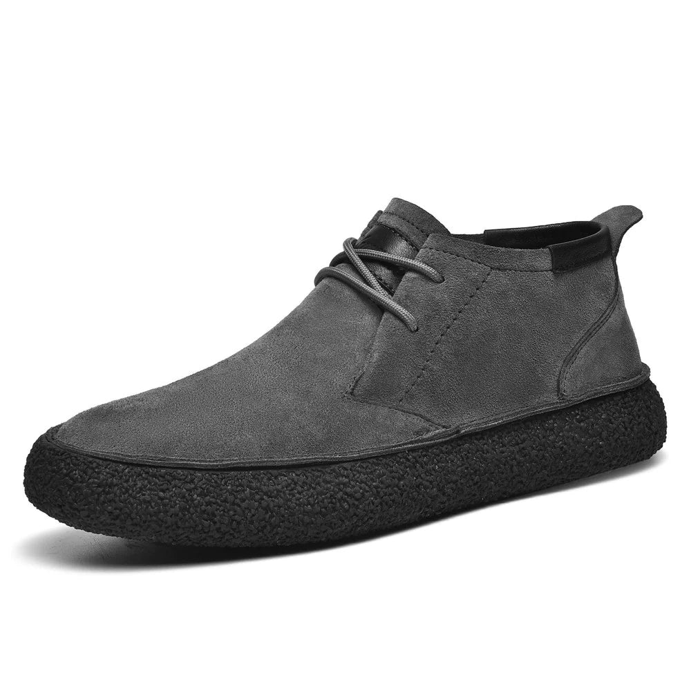 Emiliano | Mid-top Stiefel aus Wildleder-Grau-38-Becker Boutique