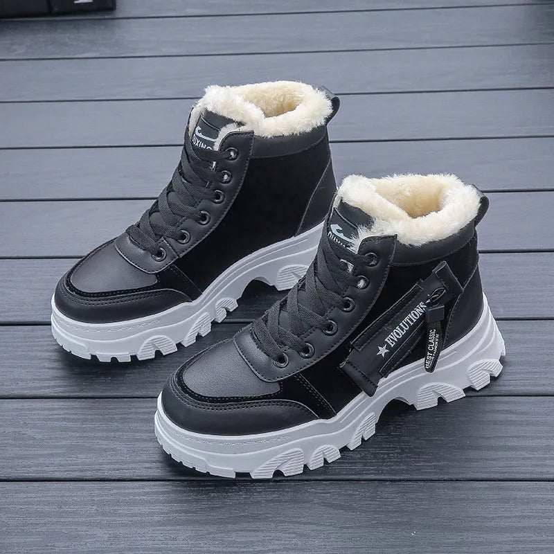 Evolutions | Winterstiefel mit Fleece-Schwarz-35-Becker Boutique