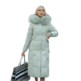 Fara | Italienischer Stylischer Mantel mit Kunstpelz-Grün-M-Becker Boutique