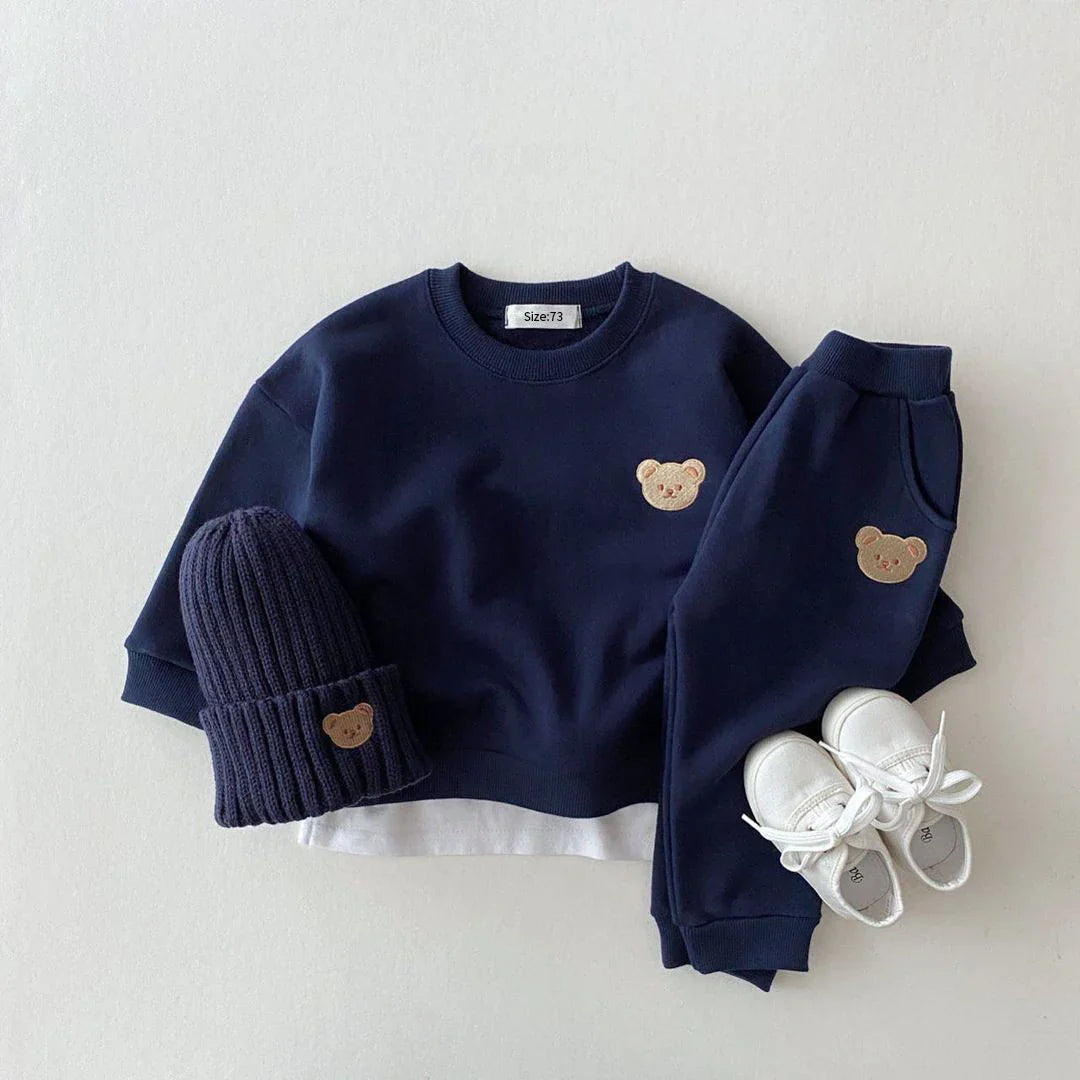 Kinder Jogginganzug | Bärenmotiv Hose & Sweatshirt