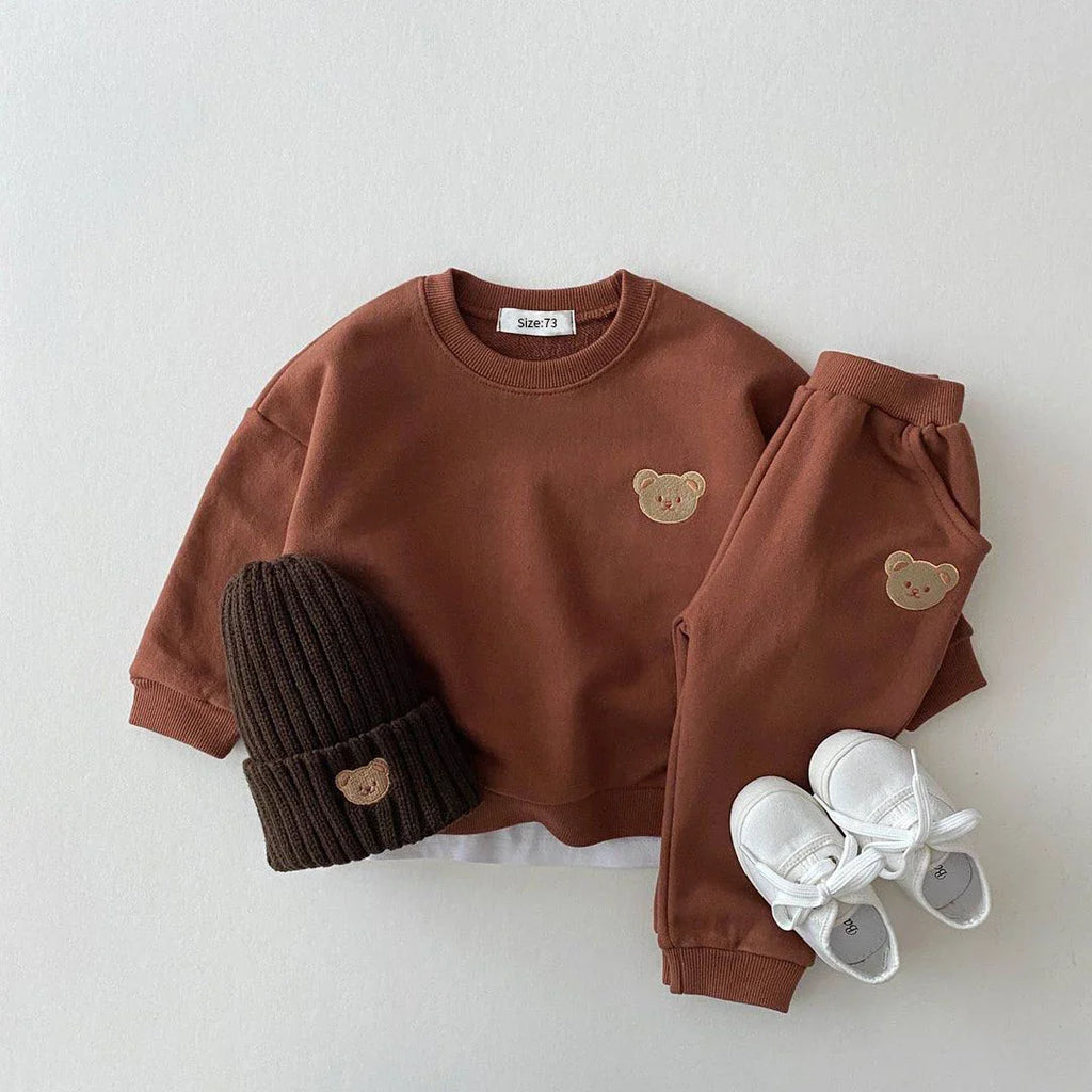 Kinder Jogginganzug | Bärenmotiv Hose & Sweatshirt