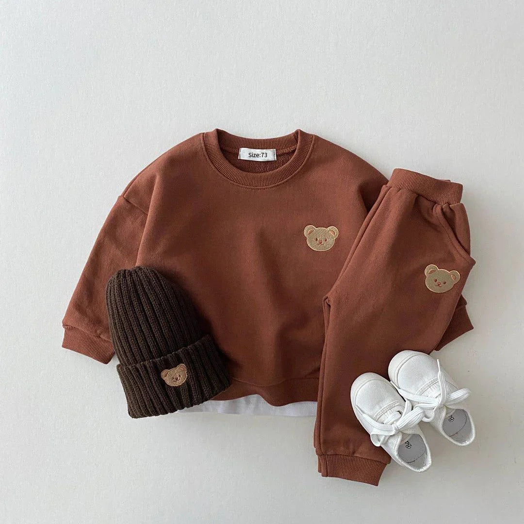 Kinder Jogginganzug | Bärenmotiv Hose & Sweatshirt