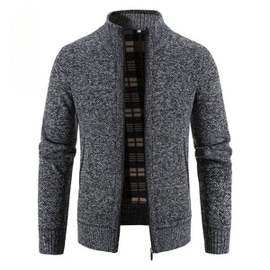 Felix | Business-Strickjacke für Männer-Dunkelgrau-XS-Becker Boutique