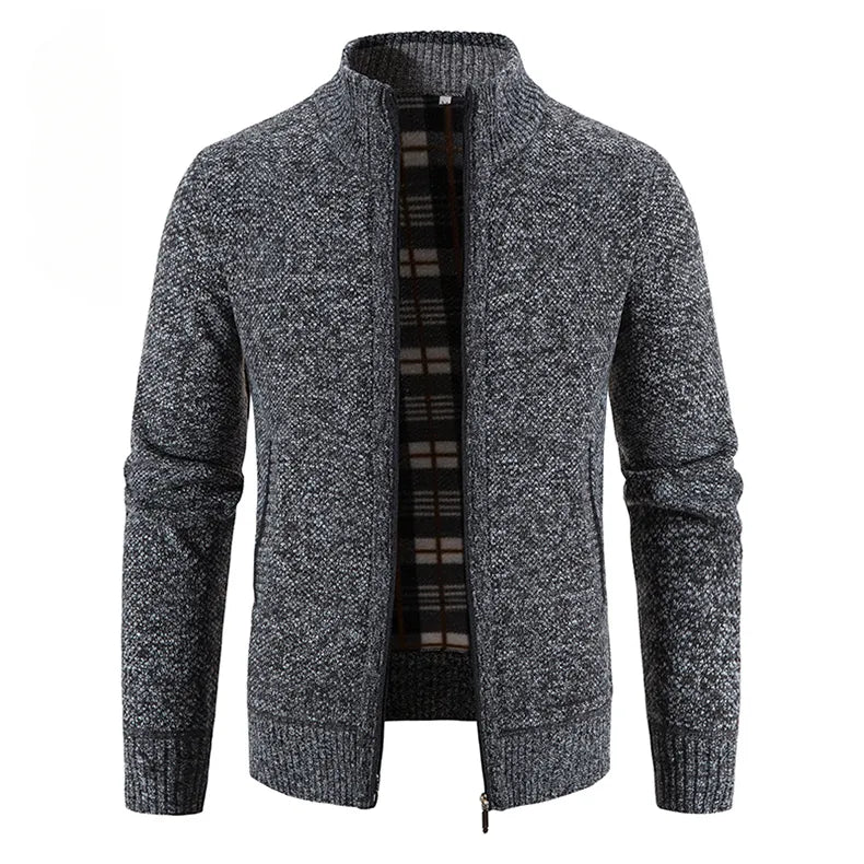 Felix | Business-Strickjacke für Männer-Dunkelgrau-XS-Becker Boutique
