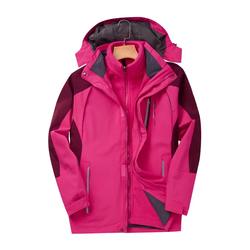 Fiona | Ultra-schützende 3-in-1-Jacke-Rosenrot-L-Becker Boutique