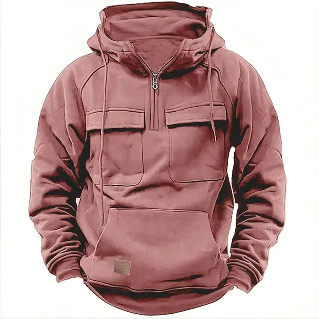 George | Hoodie mit Brusttaschen-Rosa-S-Becker Boutique