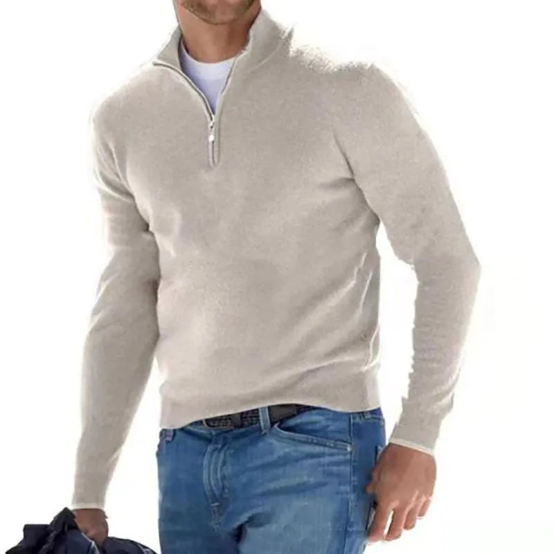 Gerald | Pullover mit halbem Reißverschluss für Männer-Becker Boutique