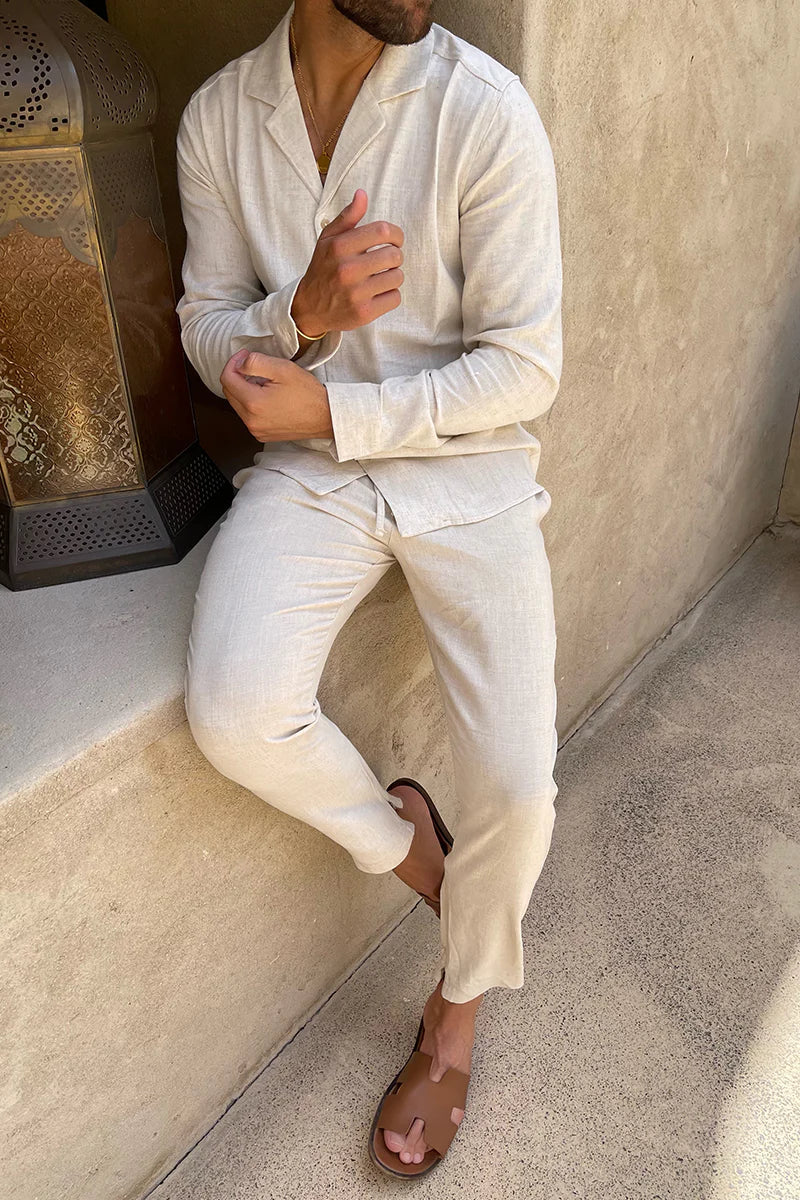 Gernot | Oberteil und Hose aus Leinen für Herren-Becker Boutique