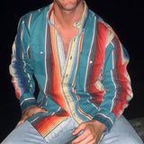 Men's Shirt | Striped & Long Sleeve Vintage Style