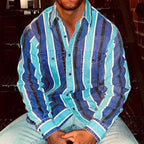 Men's Shirt | Striped & Long Sleeve Vintage Style