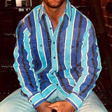Men's Shirt | Striped & Long Sleeve Vintage Style