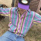 Men's Shirt | Striped & Long Sleeve Vintage Style