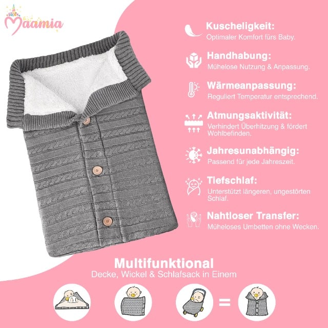 Greta | Babyschlafsack mit Fleece-Fell-Becker Boutique