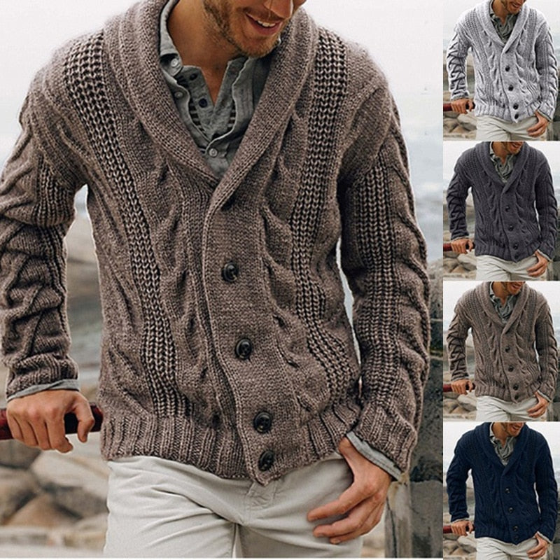 Herren Warme Cardigan | Knopfen