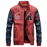 Men's Leather Bomber Jacket | Varsity Style