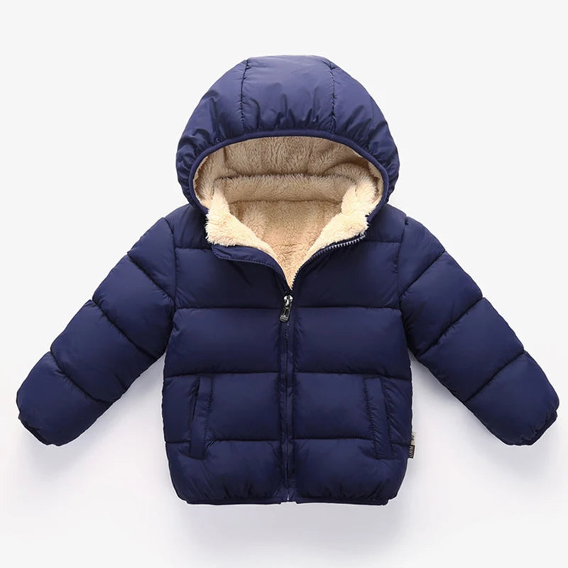 Baby & Kinder Winterjacke | Warm Gefüttert mit Fleece & Kapuze