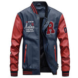 Men's Leather Bomber Jacket | Varsity Style