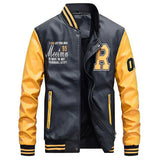 Men's Leather Bomber Jacket | Varsity Style