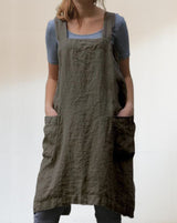 Hailey | Baumwoll-Leinen Schürzenkleid mit Taschen-Oliver-S-Becker Boutique