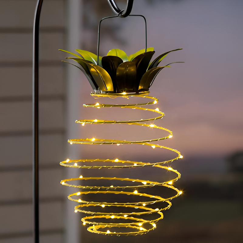 Hängende Ananas | Dekorative Solarleuchten für den Garten-Ananas (1+1)-Becker Boutique