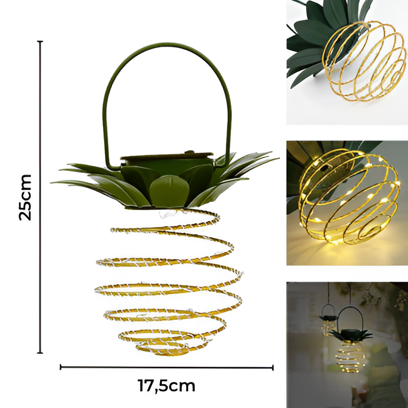 Hängende Ananas | Dekorative Solarleuchten für den Garten-Ananas (1+1)-Becker Boutique