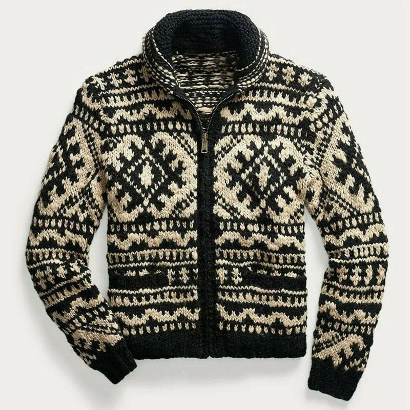 Hanno | Harajuku Strickjacke für Männer-Schwarz-S-Becker Boutique