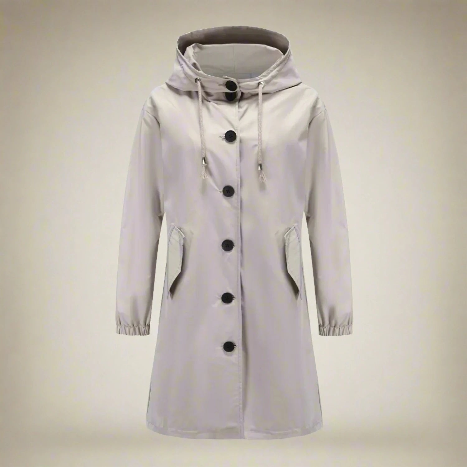 Rainy | Klassischer Trenchcoat für Frauen-Grau-S-Becker Boutique