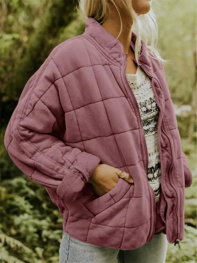 Sharon | Übergangsjacke Übergroße, verdickte Jacke für Frauen-Rosa-S-Becker Boutique