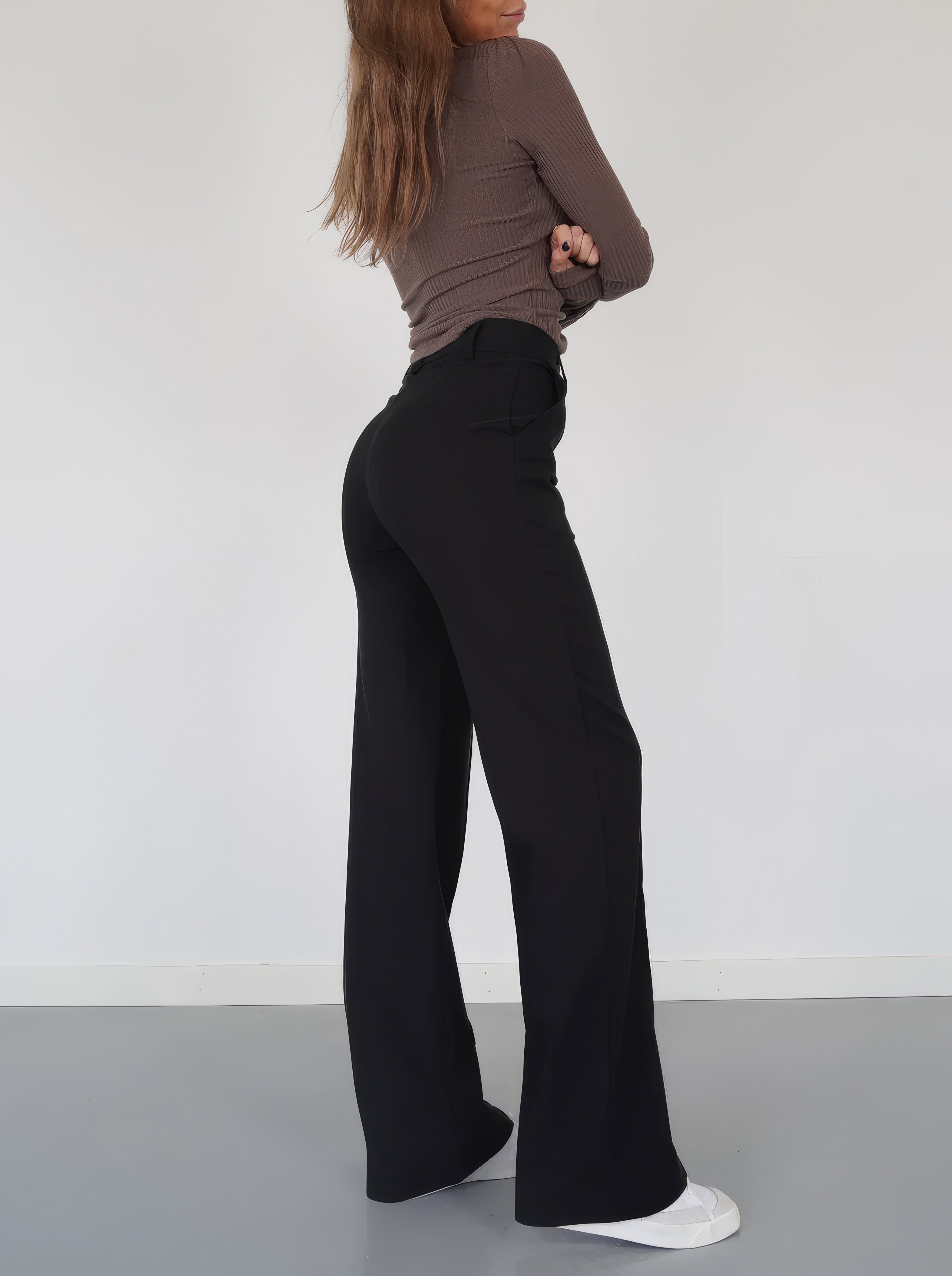 Helga | Hose mit weitem Bein und hoher Taille-Becker Boutique