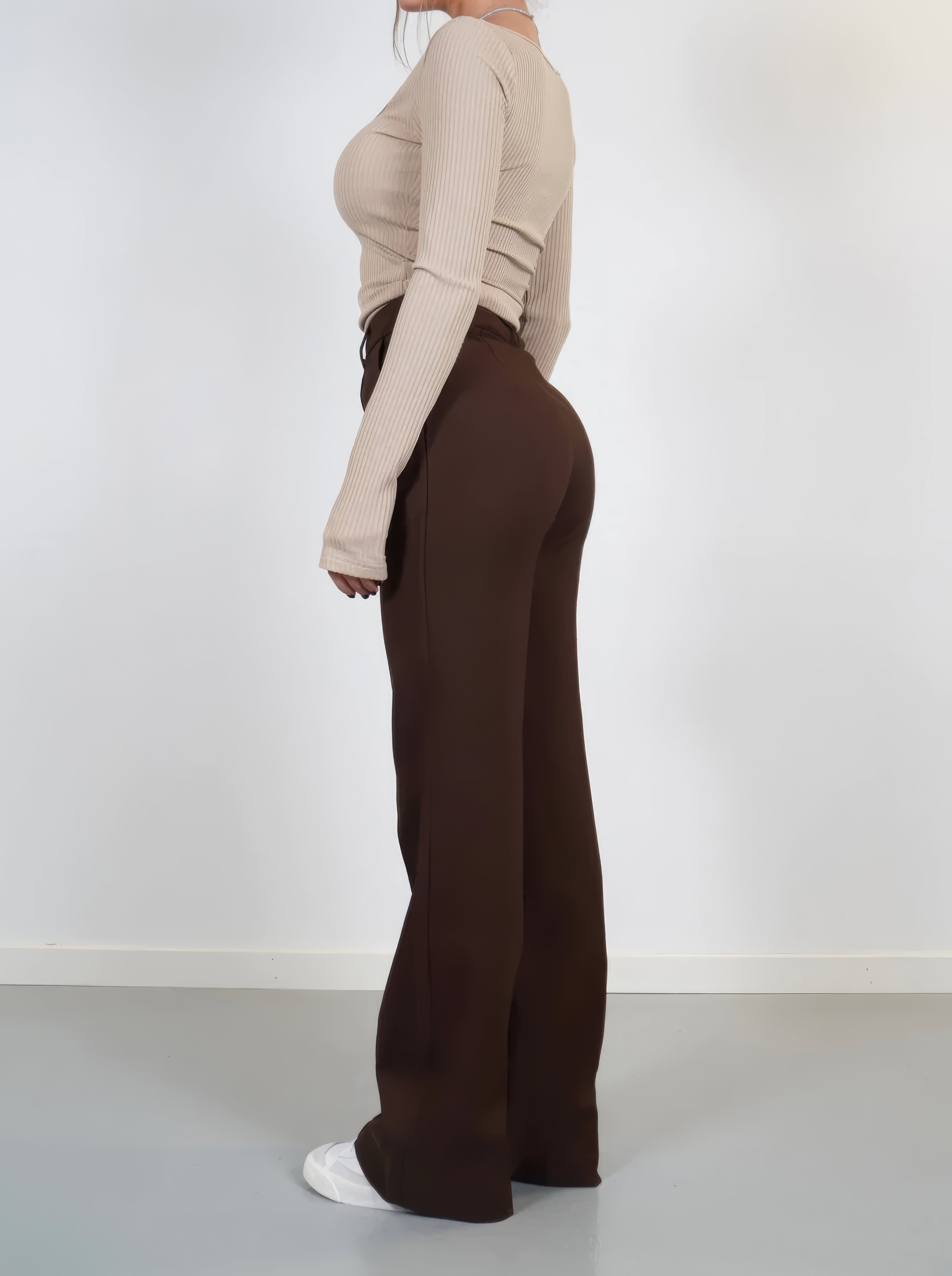 Helga | Hose mit weitem Bein und hoher Taille-Becker Boutique
