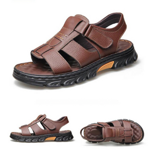 Herman | Bequeme orthopädische Ledersandalen für Männer-Becker Boutique