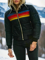 Hesterr | Wintersport Plüschmantel für Frauen-Schwarz-XS-Becker Boutique