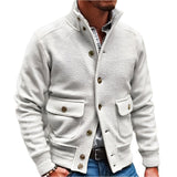 Fort | Klassisk herrevest med knaplukning og lommer-Hvid-Fort | Gilet Classique pour Hommes avec Fermeture à Boutons et Poches - €39-Bentzen Butik