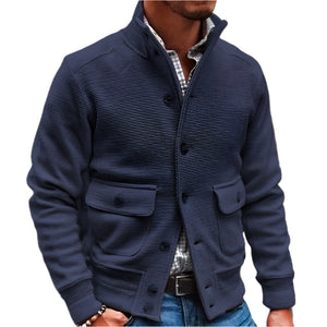 Fort | Klassisk herrevest med knaplukning og lommer-Mørkeblå-Fort | Gilet Classique pour Hommes avec Fermeture à Boutons et Poches - €39-Bentzen Butik
