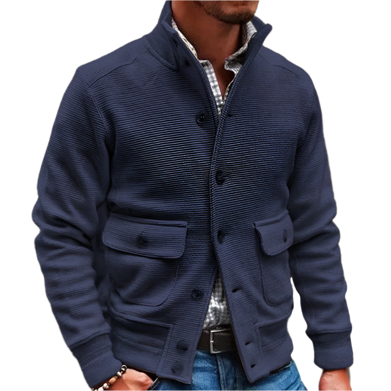 Fort | Klassisk herrevest med knaplukning og lommer-Mørkeblå-Fort | Gilet Classique pour Hommes avec Fermeture à Boutons et Poches - €39-Bentzen Butik