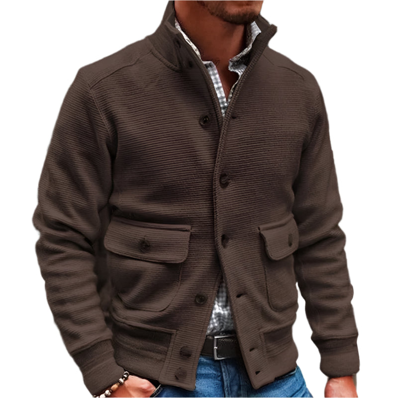 Fort | Klassisk herrevest med knaplukning og lommer-Brun-Fort | Gilet Classique pour Hommes avec Fermeture à Boutons et Poches - €39-Bentzen Butik