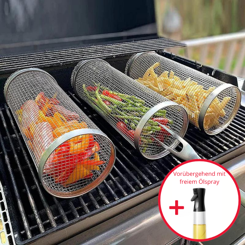 BBQ Grilling Basket | Leicht drehbarer Grillkorb für Gemüse