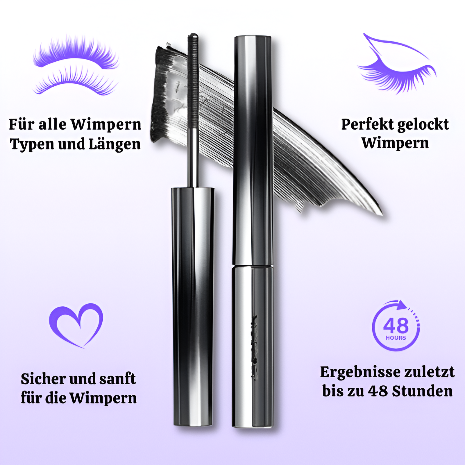 Iron Wand Mascara | Lang anhaltende voluminös Curl-Mascara-Becker Boutique